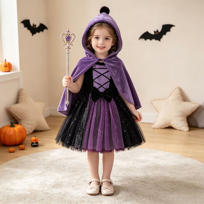 Toddler Girl Tulle Party Dress - Toddler Baby Girls Witch Halloween Dress