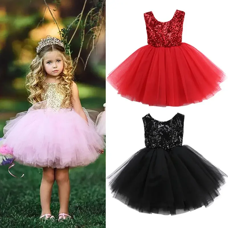 Toddler Girl Tulle Party Dress - Toddler Girl Birthday Tulle Dress Backless