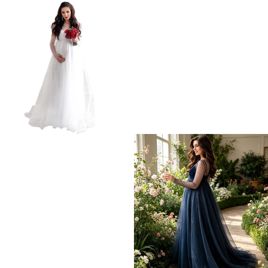 Maternity Wear - XXFE Fashionable Mesh Insert Maternity Dress