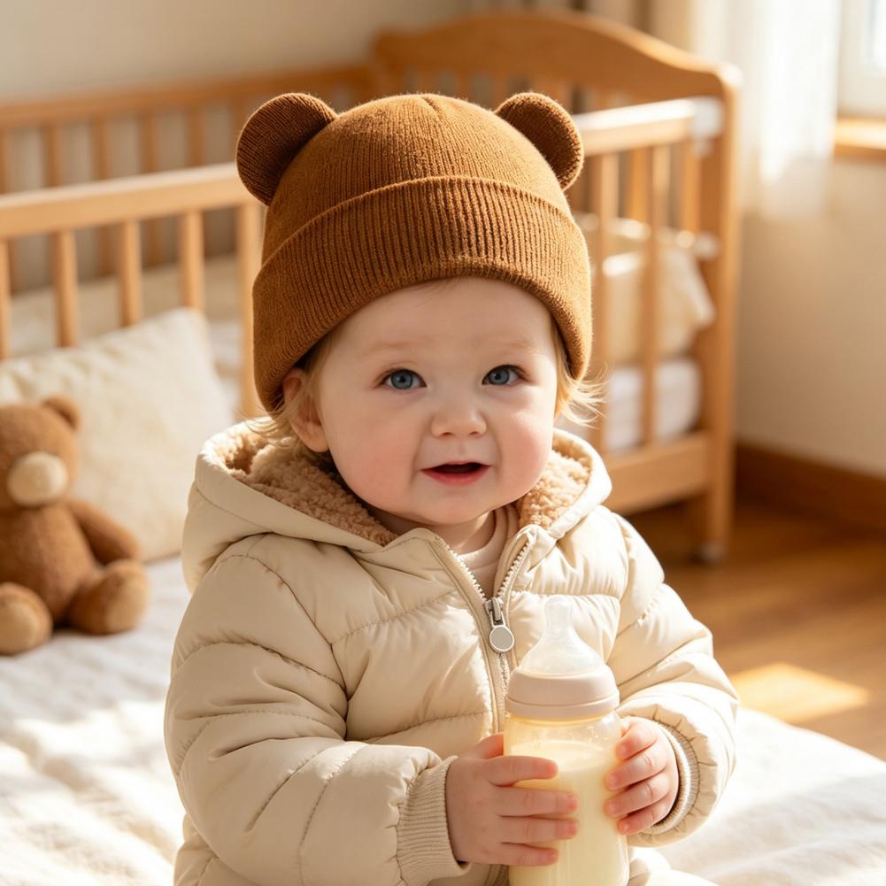 Baby Winter Knitted Hat, Cute  - Infant Beanie Hat With Ears recension och pris