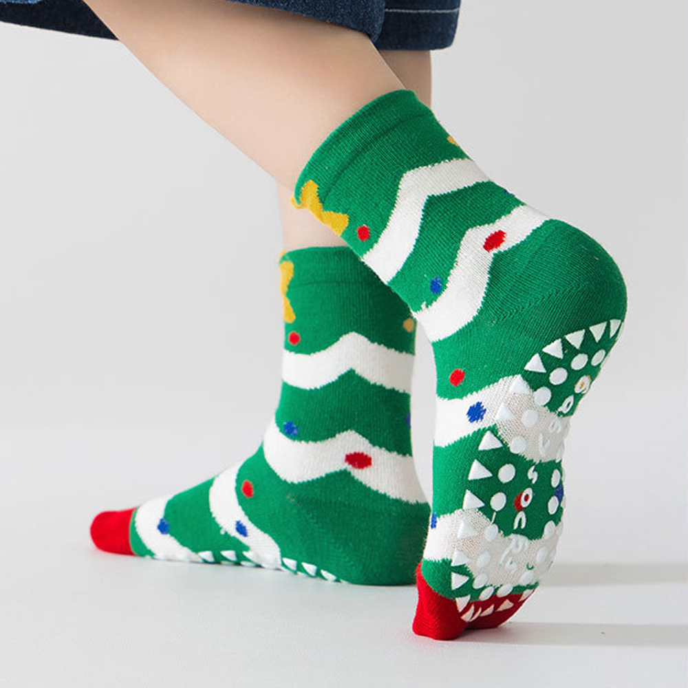 1/5 Pairs Christmas Kids Socks - Unisex Baby Socks Non Slip recension och pris