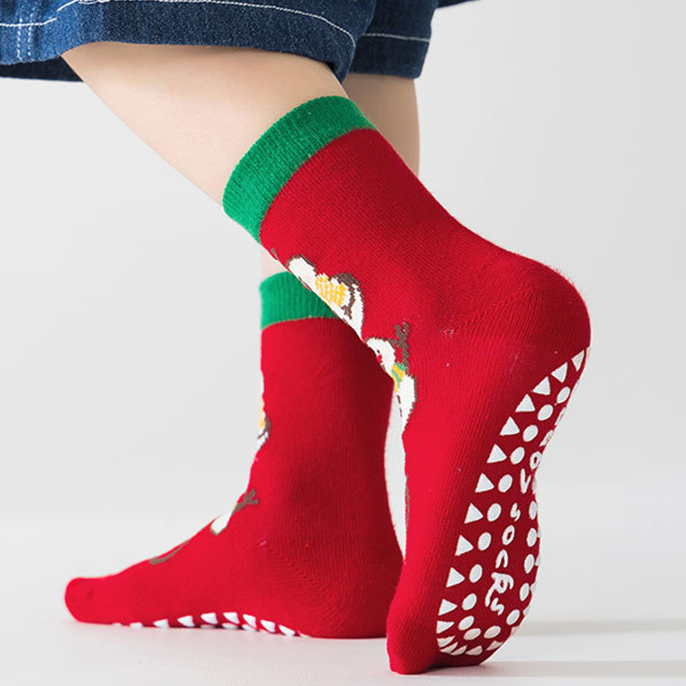 1/5 Pairs Christmas Kids Socks - Unisex Baby Socks Non Slip recension och pris