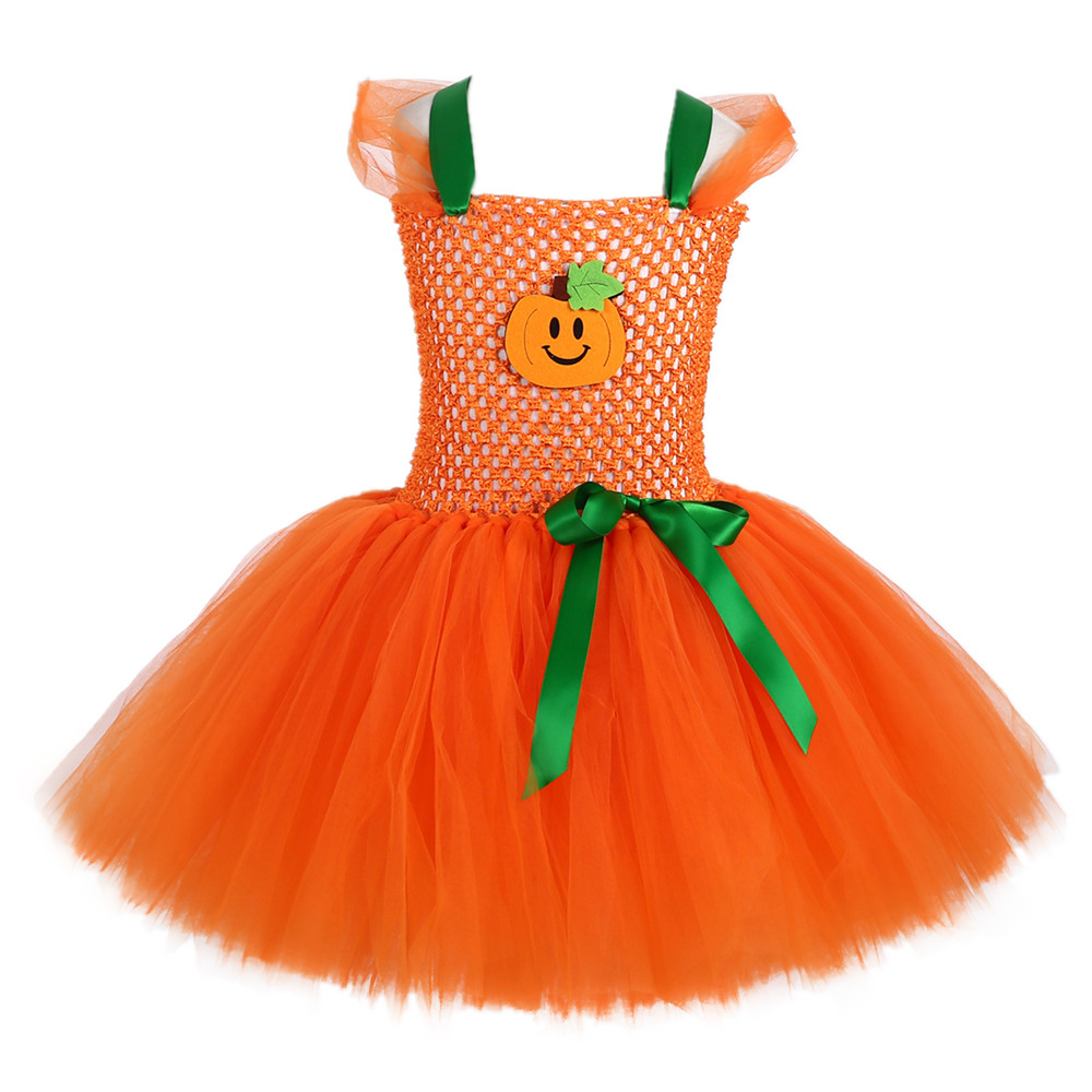 Girls Halloween Pumpkin Costum - Toddler Girl Tulle Party Dress recension och pris