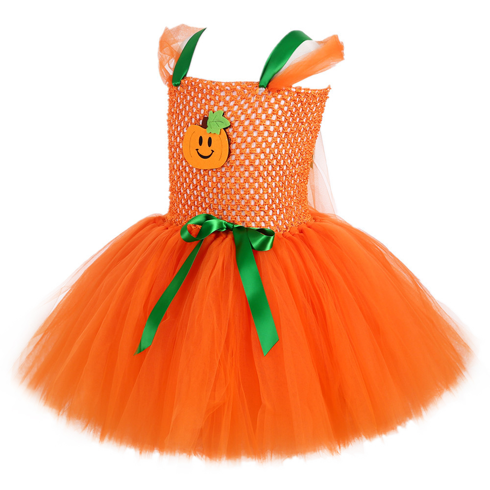 Girls Halloween Pumpkin Costum - Toddler Girl Tulle Party Dress recension och pris