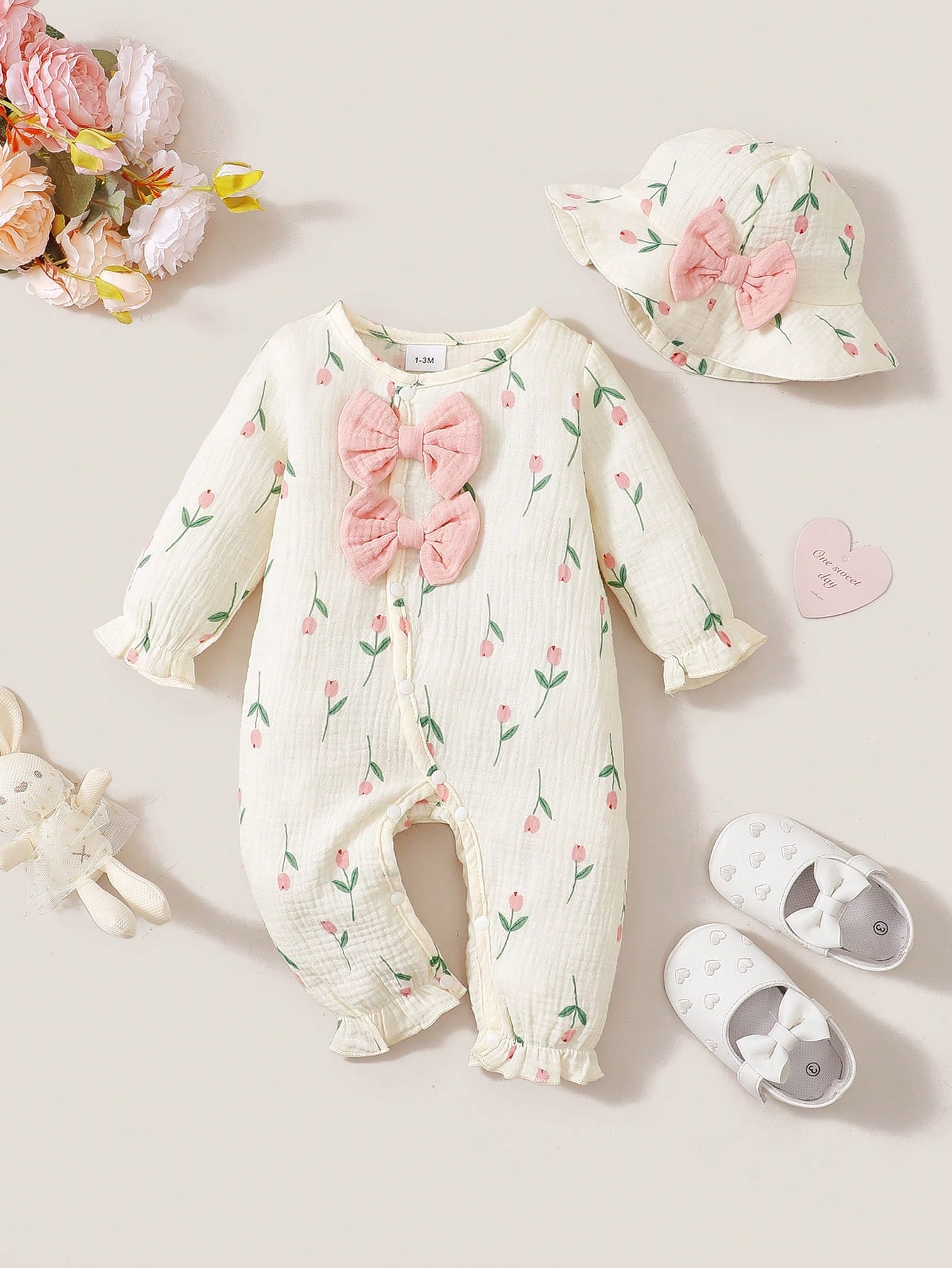 Baby Girl Spring and Autumn Lo - Newborn Baby Girl Romper Floral recension och pris