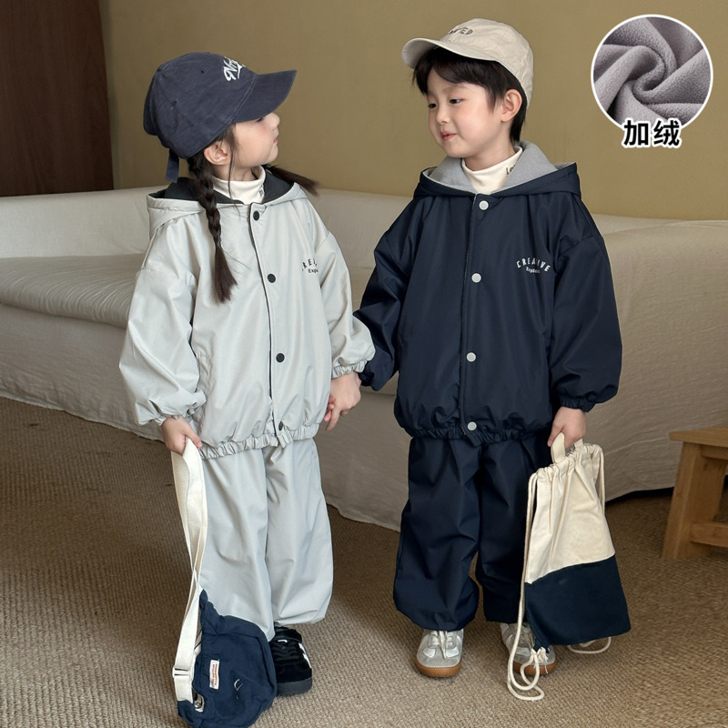 Boy Girl Hood 2piece Set Baby  - Toddler Boy Winter Fleece Jacket recension och pris