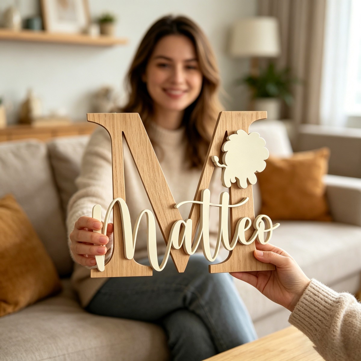 1Pc Custom Lion Name & Initial - Nursery recension och pris