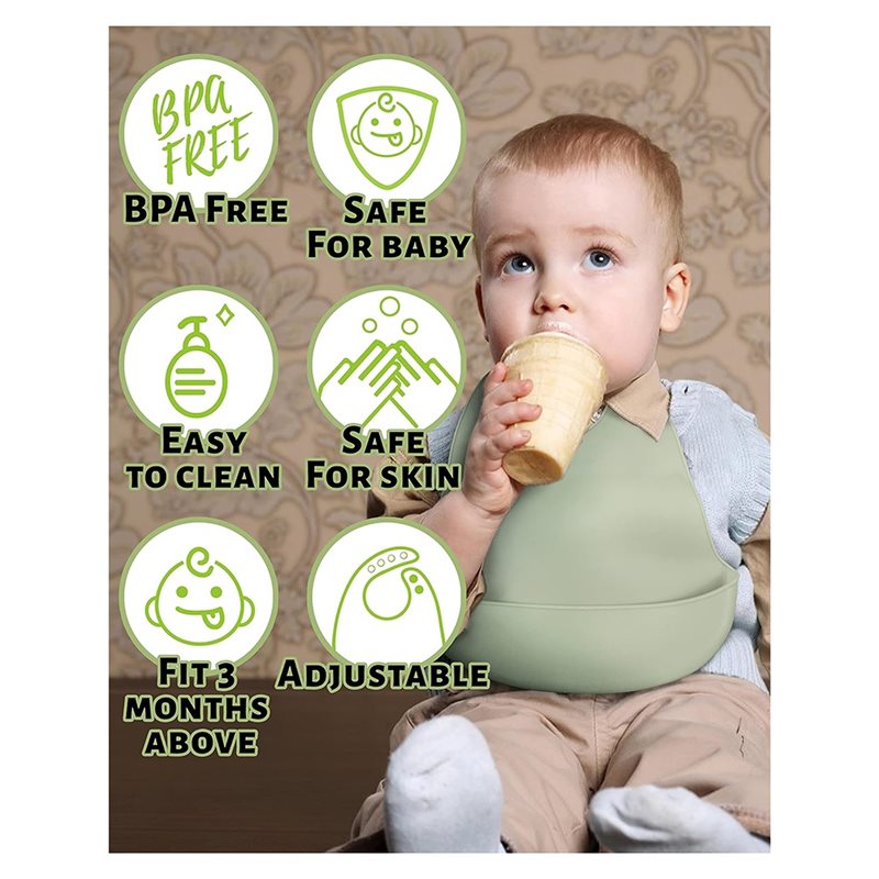 YSUN-Silicone Baby Bibs For Gi - Waterproof Baby Bibs Silicone recension och pris