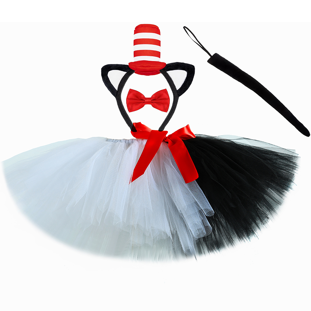 Black & White Girls Tutu Skirt - Toddler Girl Tulle Party Dress recension och pris
