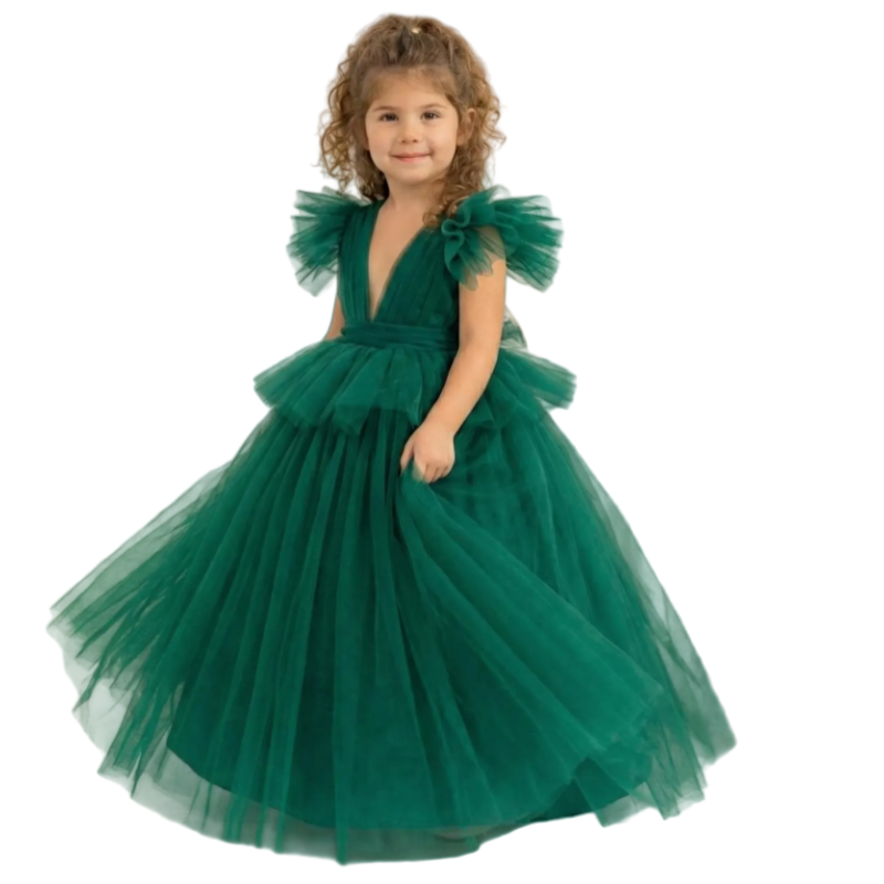 Emerald Green Tulle Toddler Dr - Toddler Girl Tulle Party Dress recension och pris